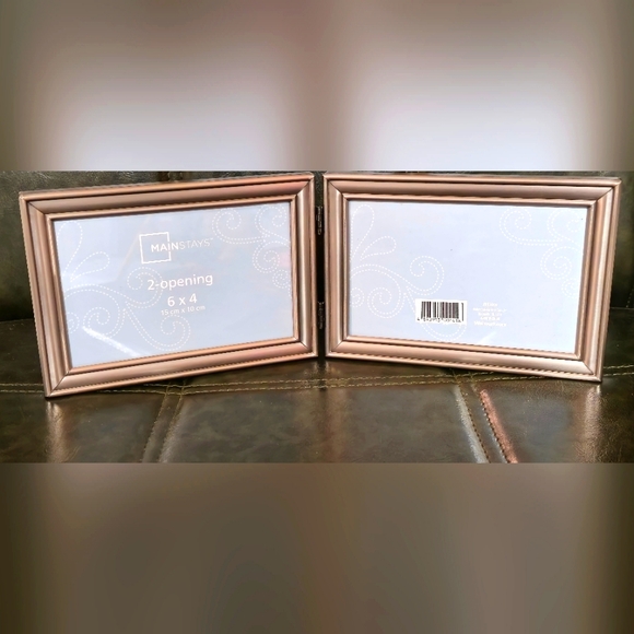 Mainstays 2-opening 6 X 4 (15cm X 10cm) Polished Pewter Pic 📸 Frame. BNWT!! - Picture 1 of 5